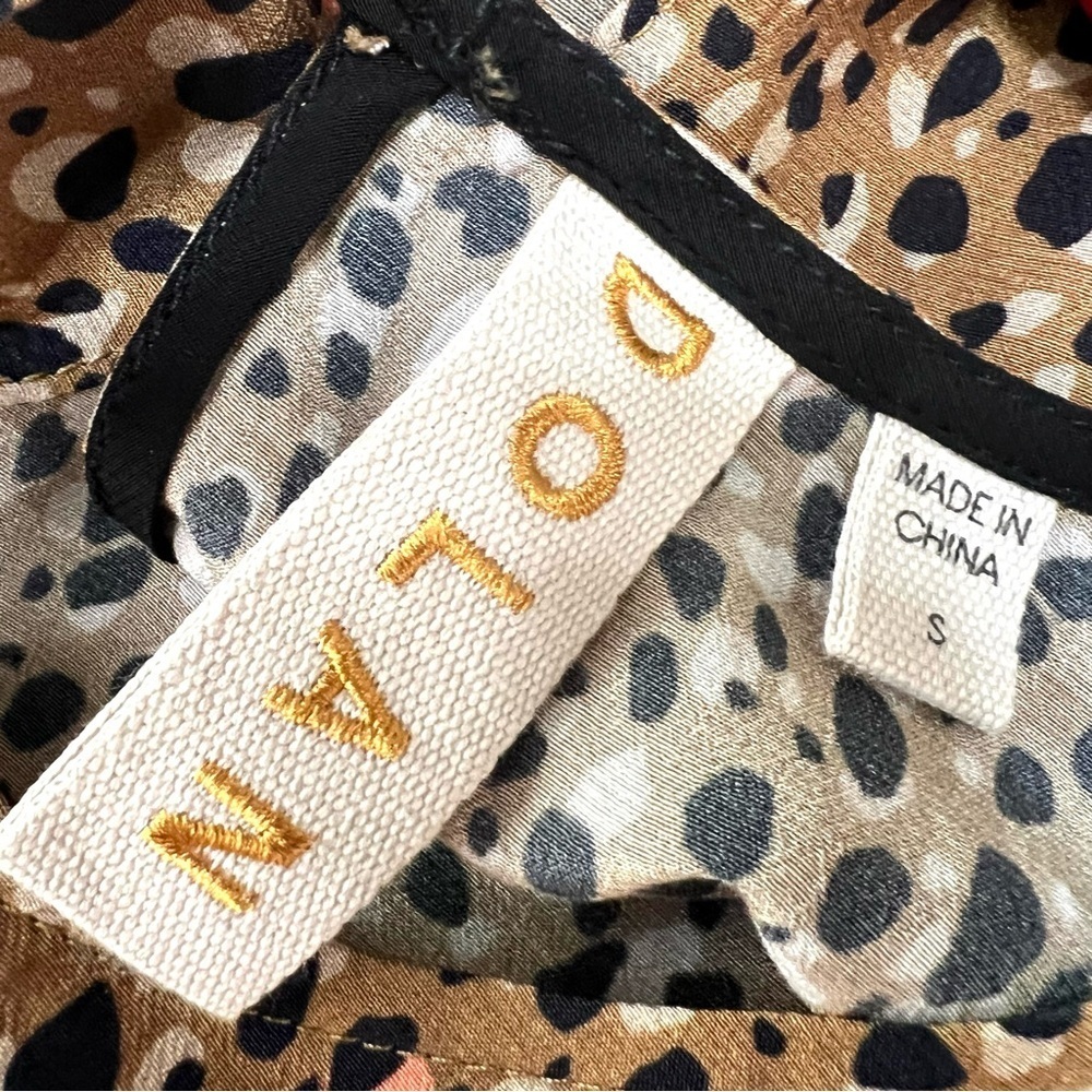 Dolan Animal Print Long Puff Sleeve Crew Neck Casual Pullover Top Women’s Small - Picture 10 of 10